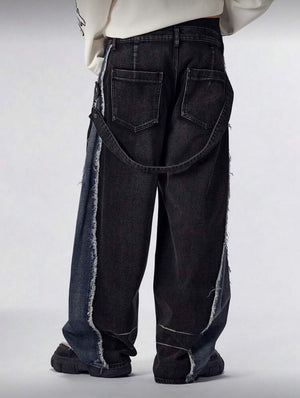 Pant Jeans noir coupe Oversize