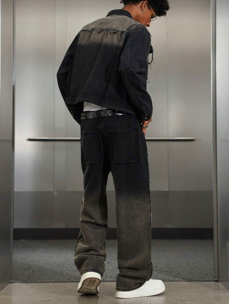 Ensemble Jeans Denim noir