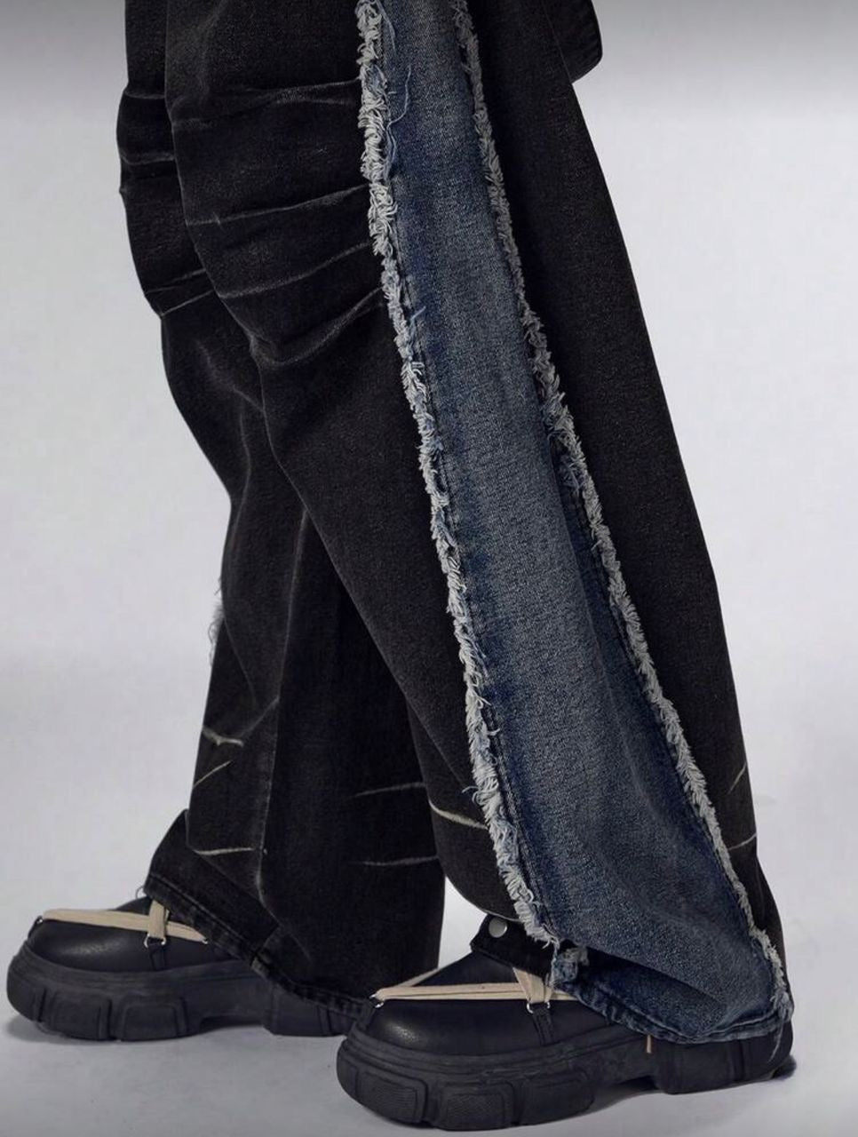 Pant Jeans noir coupe Oversize
