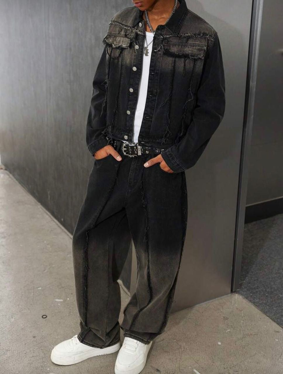 Ensemble Jeans Denim noir